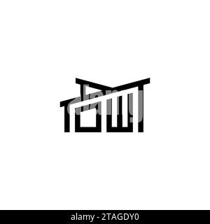 OW Initial Letter in Real Estate Logo concept.eps OW Initial Letter in Real Estate Logo concept Stock Vector