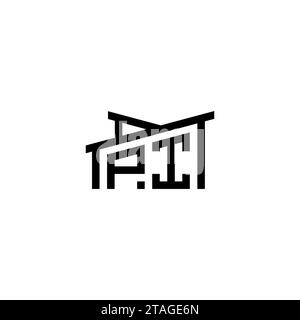 PI Initial Letter in Real Estate Logo concept.eps PI Initial Letter in Real Estate Logo concept Stock Vector