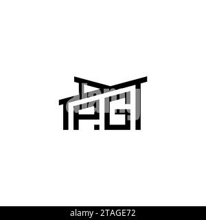 PG Initial Letter in Real Estate Logo concept.eps PG Initial Letter in Real Estate Logo concept Stock Vector