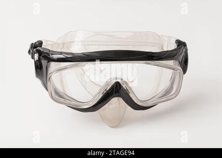 Black plastic diving and scuba mask isolated on white background Stock ...