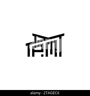 PM Initial Letter in Real Estate Logo concept.eps PM Initial Letter in Real Estate Logo concept Stock Vector