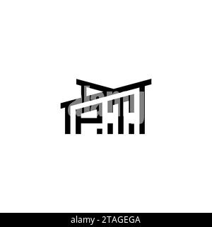 PT Initial Letter in Real Estate Logo concept.eps PT Initial Letter in Real Estate Logo concept Stock Vector