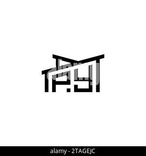 PY Initial Letter in Real Estate Logo concept.eps PY Initial Letter in Real Estate Logo concept Stock Vector