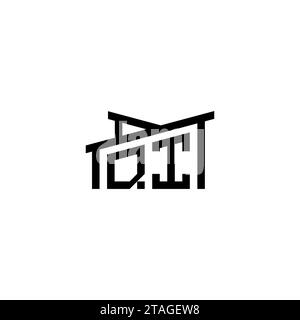 QI Initial Letter in Real Estate Logo concept.eps QI Initial Letter in Real Estate Logo concept Stock Vector