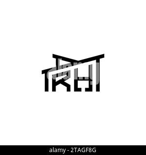 RH Initial Letter in Real Estate Logo concept.eps RH Initial Letter in Real Estate Logo concept Stock Vector