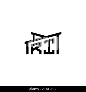 RI Initial Letter in Real Estate Logo concept.eps RI Initial Letter in Real Estate Logo concept Stock Vector