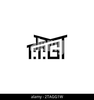 TG Initial Letter in Real Estate Logo concept.eps TG Initial Letter in Real Estate Logo concept Stock Vector