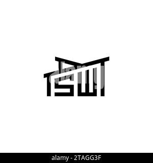 SW Initial Letter in Real Estate Logo concept.eps SW Initial Letter in Real Estate Logo concept Stock Vector
