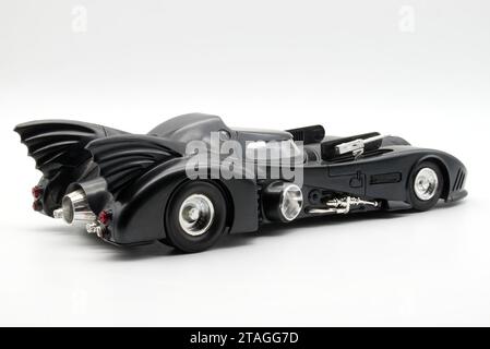 Batmobile plastic model replica from 1989 Batman Movie Stock Photo