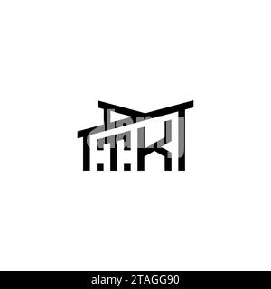 TK Initial Letter in Real Estate Logo concept.eps TK Initial Letter in Real Estate Logo concept Stock Vector