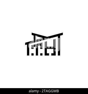 TH Initial Letter in Real Estate Logo concept.eps TH Initial Letter in Real Estate Logo concept Stock Vector