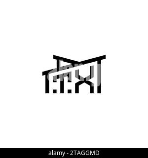 TX Initial Letter in Real Estate Logo concept.eps TX Initial Letter in Real Estate Logo concept Stock Vector
