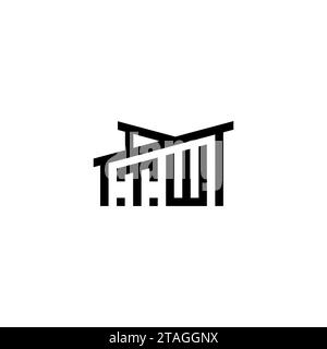 TW Initial Letter in Real Estate Logo concept.eps TW Initial Letter in Real Estate Logo concept Stock Vector