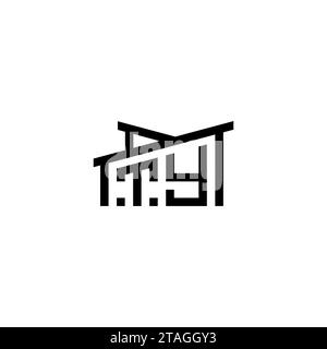 TY Initial Letter in Real Estate Logo concept.eps TY Initial Letter in Real Estate Logo concept Stock Vector