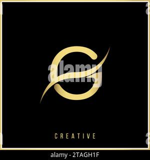 G Premium Vector latter Logo Design Creative Logo. Vector Illustration Logo. Letters Logo. Creative.Golden Logo Design Minimal Feminine Monogram. Logo Stock Vector