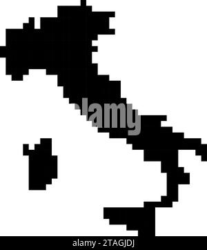 Italy map from black pattern set icons of SEO analysis concept or ...