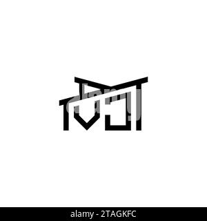 VJ Initial Letter in Real Estate Logo concept.eps VJ Initial Letter in Real Estate Logo concept Stock Vector