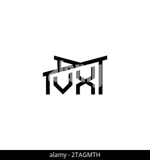 VX Initial Letter in Real Estate Logo concept.eps VX Initial Letter in Real Estate Logo concept Stock Vector