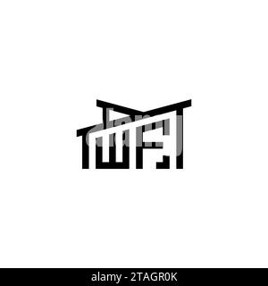 WF Initial Letter in Real Estate Logo concept.eps WF Initial Letter in Real Estate Logo concept Stock Vector