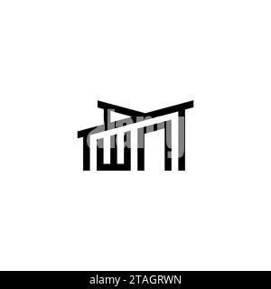 WN Initial Letter in Real Estate Logo concept.eps WN Initial Letter in Real Estate Logo concept Stock Vector