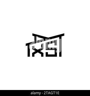 XS Initial Letter in Real Estate Logo concept.eps XS Initial Letter in Real Estate Logo concept Stock Vector