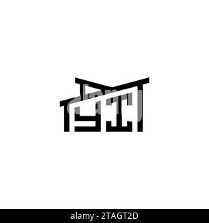 YI Initial Letter in Real Estate Logo concept.eps YI Initial Letter in Real Estate Logo concept Stock Vector