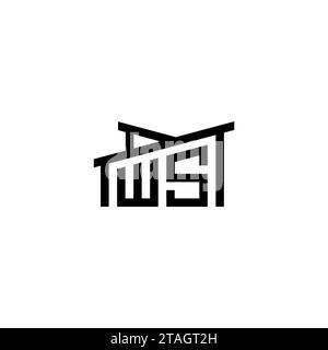 WS Initial Letter in Real Estate Logo concept.eps WS Initial Letter in Real Estate Logo concept Stock Vector