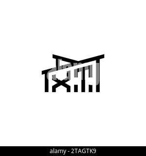 XT Initial Letter in Real Estate Logo concept.eps XT Initial Letter in Real Estate Logo concept Stock Vector