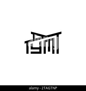YM Initial Letter in Real Estate Logo concept.eps YM Initial Letter in Real Estate Logo concept Stock Vector