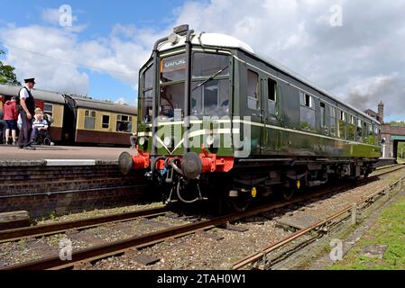 Preserved Derby Lightweight diesel railcar 79900 at Quorn Station, Great Central Heritage Railway, Leics, Aug 2023 Stock Photo