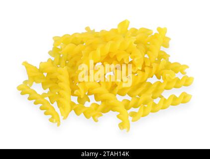 Pile of macaroni isolated on white background. macoroni clipping path Stock Photo