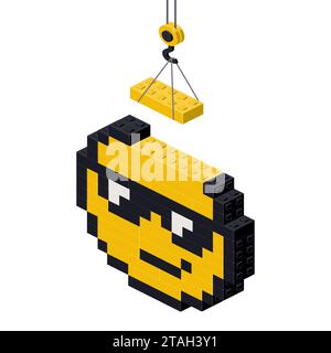 Concept of building a personal brand in the form of an emoji. Vector Stock Vector