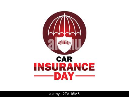 Car Insurance Day Vector illustration. Holiday concept. Template for background, banner, card, poster with text inscription. Stock Vector