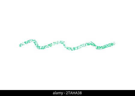 crayon emphasis underline. Hand drawn green charcoal curly lines, squiggles and shapes for diagrams. Doodle simple sketch icon. Vector illustration is Stock Vector