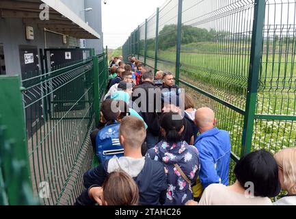 Medyka, Poland - June 11, 2017: Medyka-Shegyni checkpoint on the border with  Poland and Ukraine and some 15kms from Poland city of Przemysl. Stock Photo