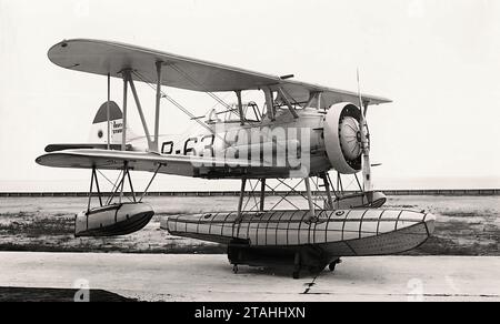 Airplane - Vought Corsair V-65-F Argentine Navy floatplane 1 Stock Photo