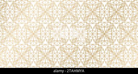 seamless patterns with geometrical diamond shaped ornaments based on traditional islamic art isolated white backgrounds for fabric, textile, covers Stock Vector