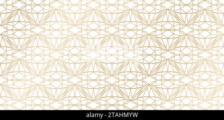 abstract geometric pattern diamond shaped lines with golden colors isolated white backgrounds for fabric, textiles, book cover, wrapping papers prints Stock Vector