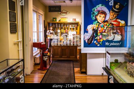 BUDAPEST, HUNGARY - 2 NOVEMBER, 2022: Szamos Chocolate Museum in Budapest center Stock Photo