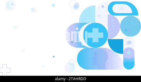 Medical molecular background with medical elements, cardiogram. Biotechnological concept, innovative technologies, health care. Stock Vector