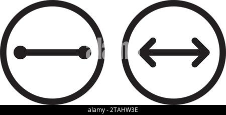 Diameter icon set simple design Stock Vector