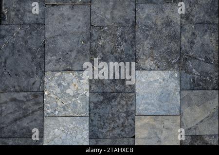 pavement path made of polished real stone as a background 2 Stock Photo