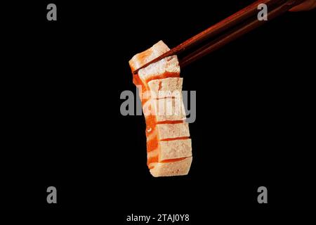 Beautiful pictures of salmon in restaurants, sliced salmon, high quality pictures Stock Photo