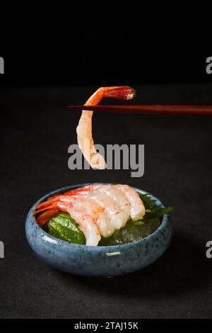 Beautiful pictures of salmon in restaurants, sliced salmon, high quality pictures Stock Photo