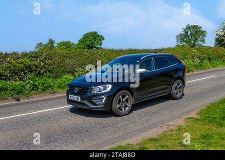 2015 Black VOLVO SC60D5 SE LUX NAV AWD Diesel 2400 cc 6 speed automatic Stock Photo