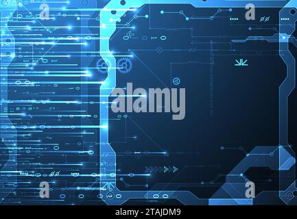 Abstract data gradient color background. Hand drawn digital technology concept. Vector Stock Vector