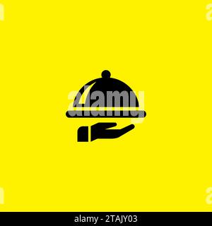 Tray on hand icon Vector Illustration Stock Vector