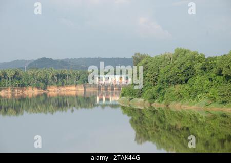 Netravati River at Thumbe in Mangalore, India. Stock Photo