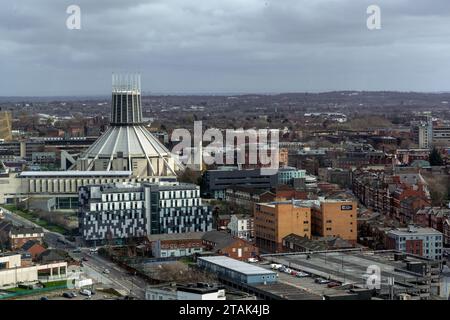 Cityscape of Liverpool, aerial view Stock Photo