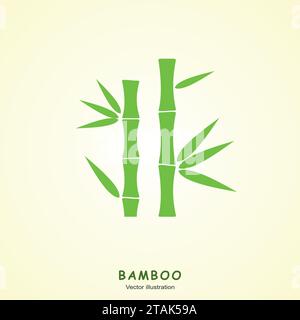 Green bamboo vector symbol icon. Vector Illustration Stock Vector